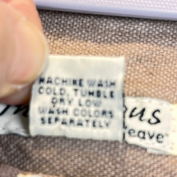 Indigenous One Weave Dress Organic Cotton Artisan-made Striped Earthy Colors M - Picture 9 of 11